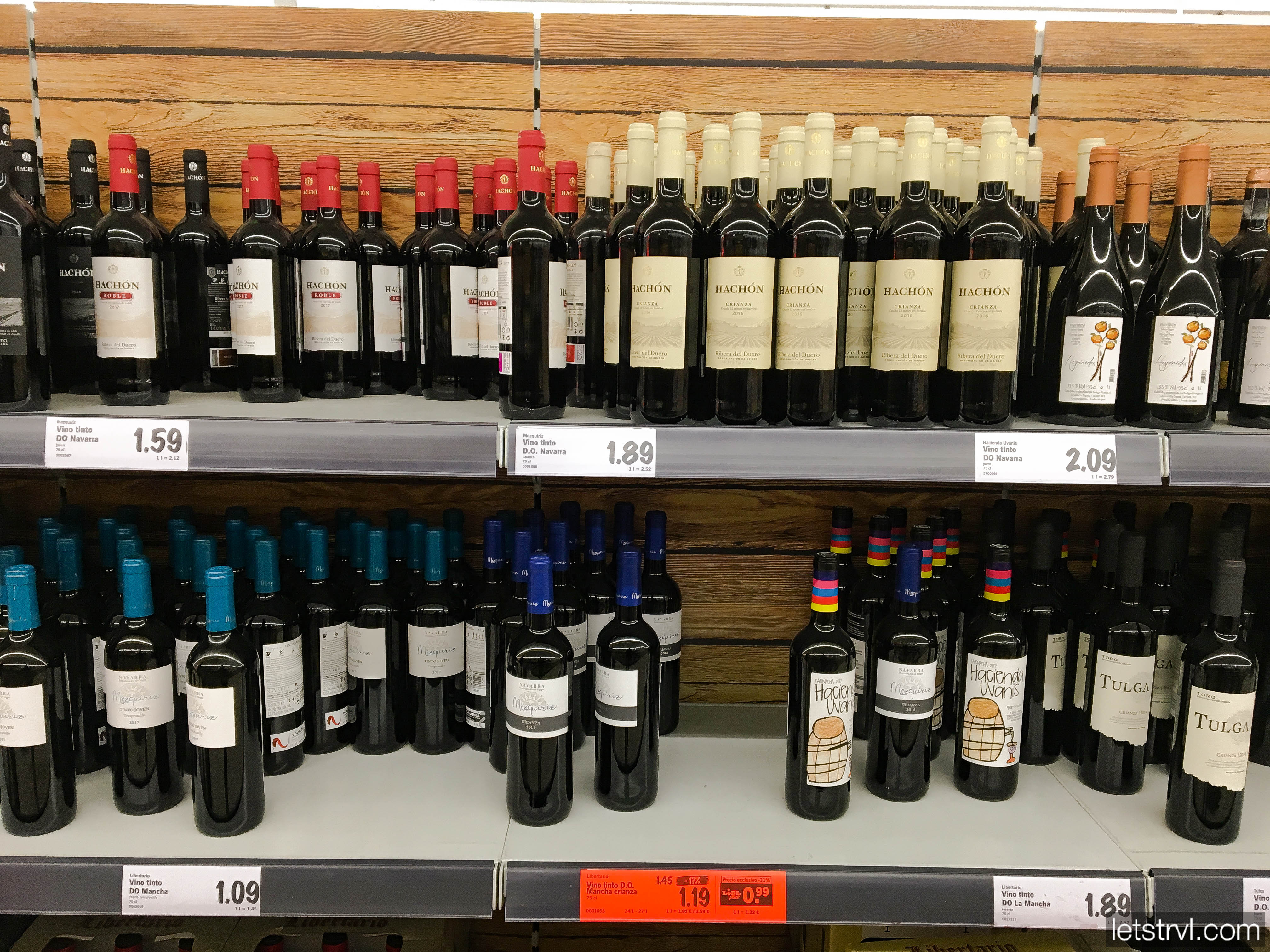 Цены на вино на Тенерифе